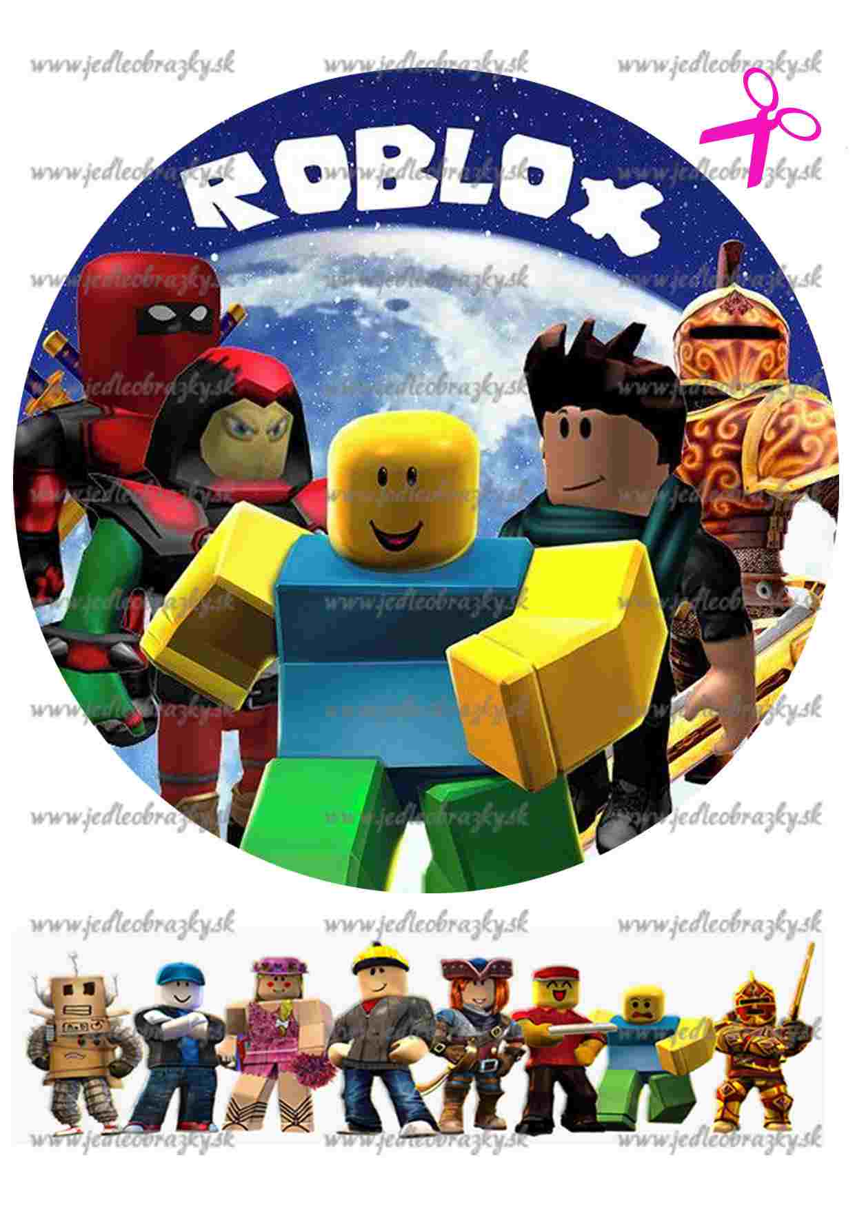 Roblox jedlý obrázek na dort