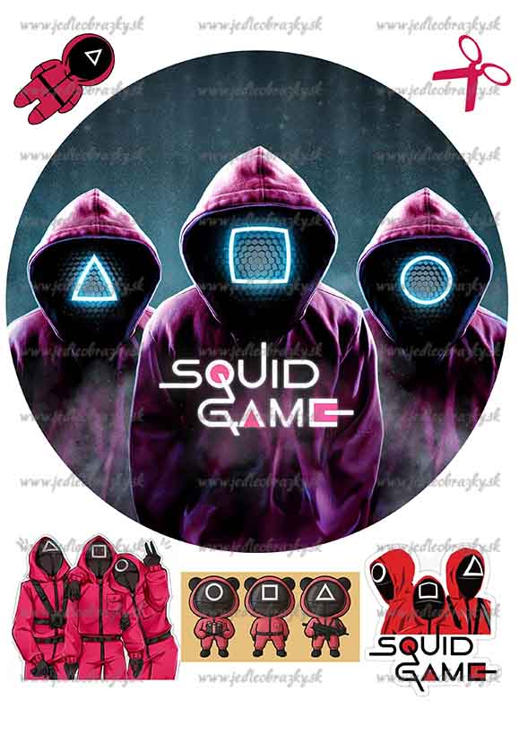Squid Game jedlý obrázek na dort